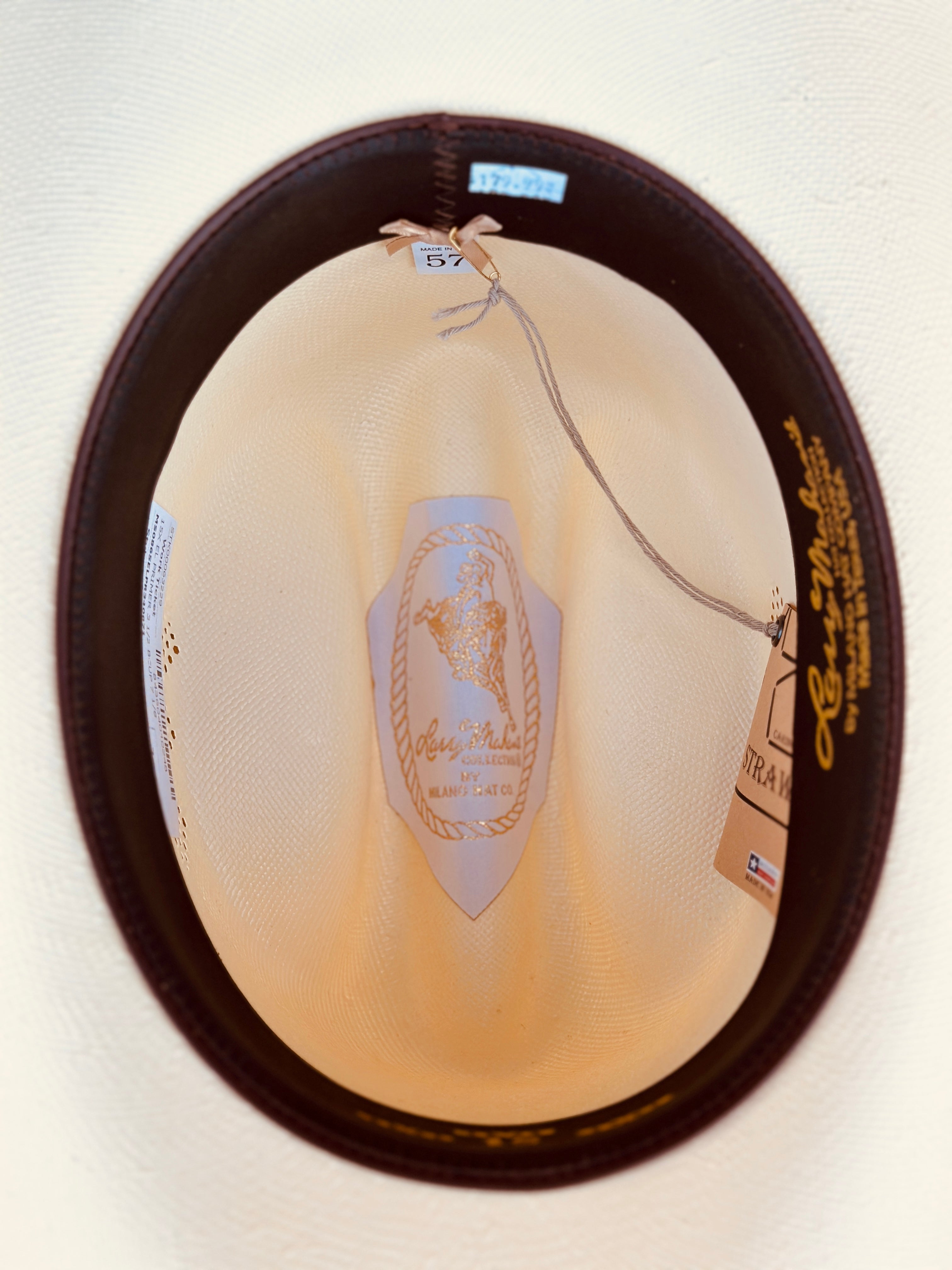 15X Larry Mahan El Primero Straw Hat 3 1/2" BRIM