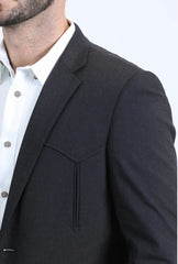 Men's Platini Black Western Blazer BLW10932