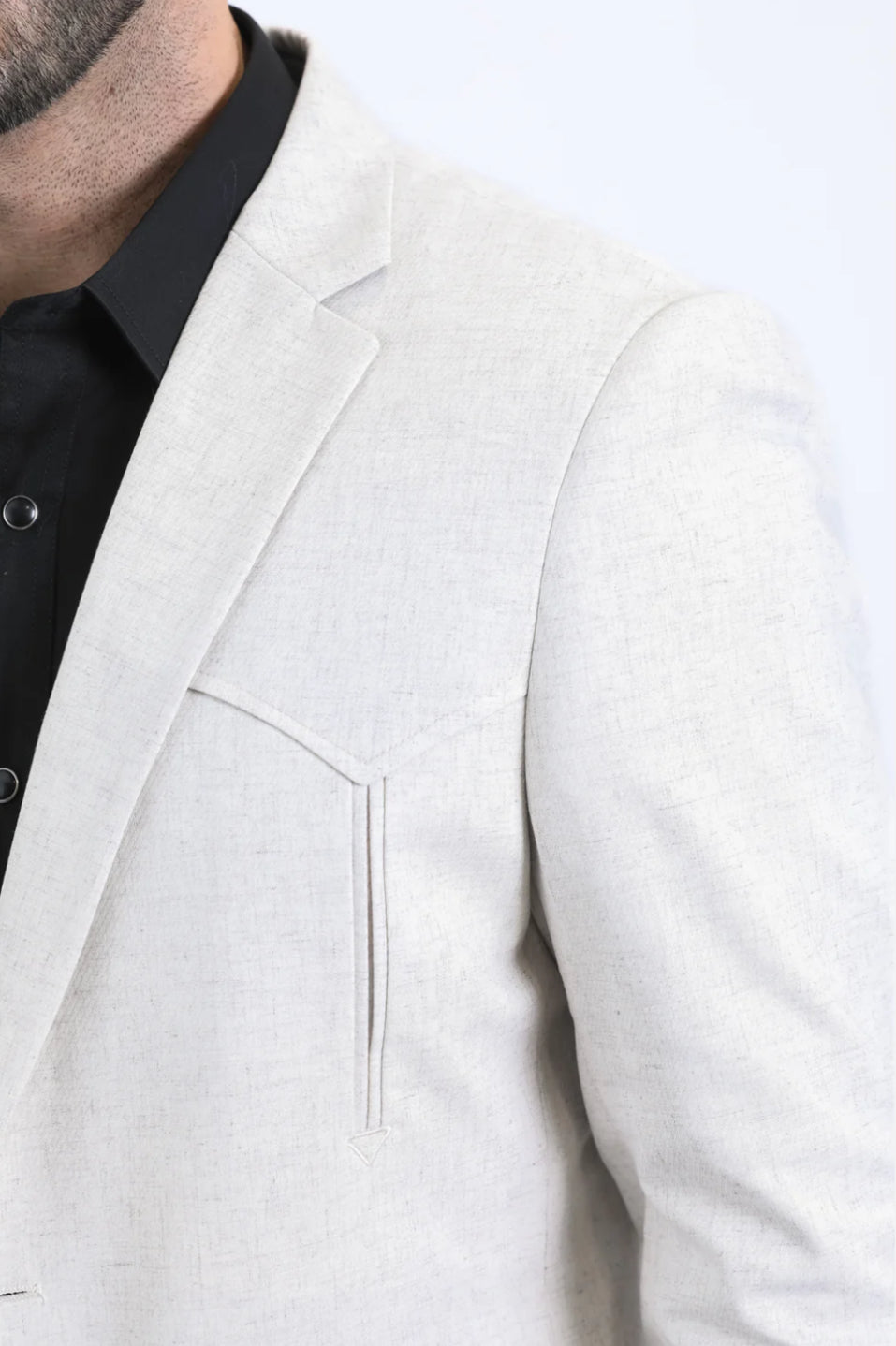 Men's Platini Off-White Western Blazer BLW10938