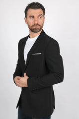 Men's Platini Black Modern Fit Blazer BLZ9926
