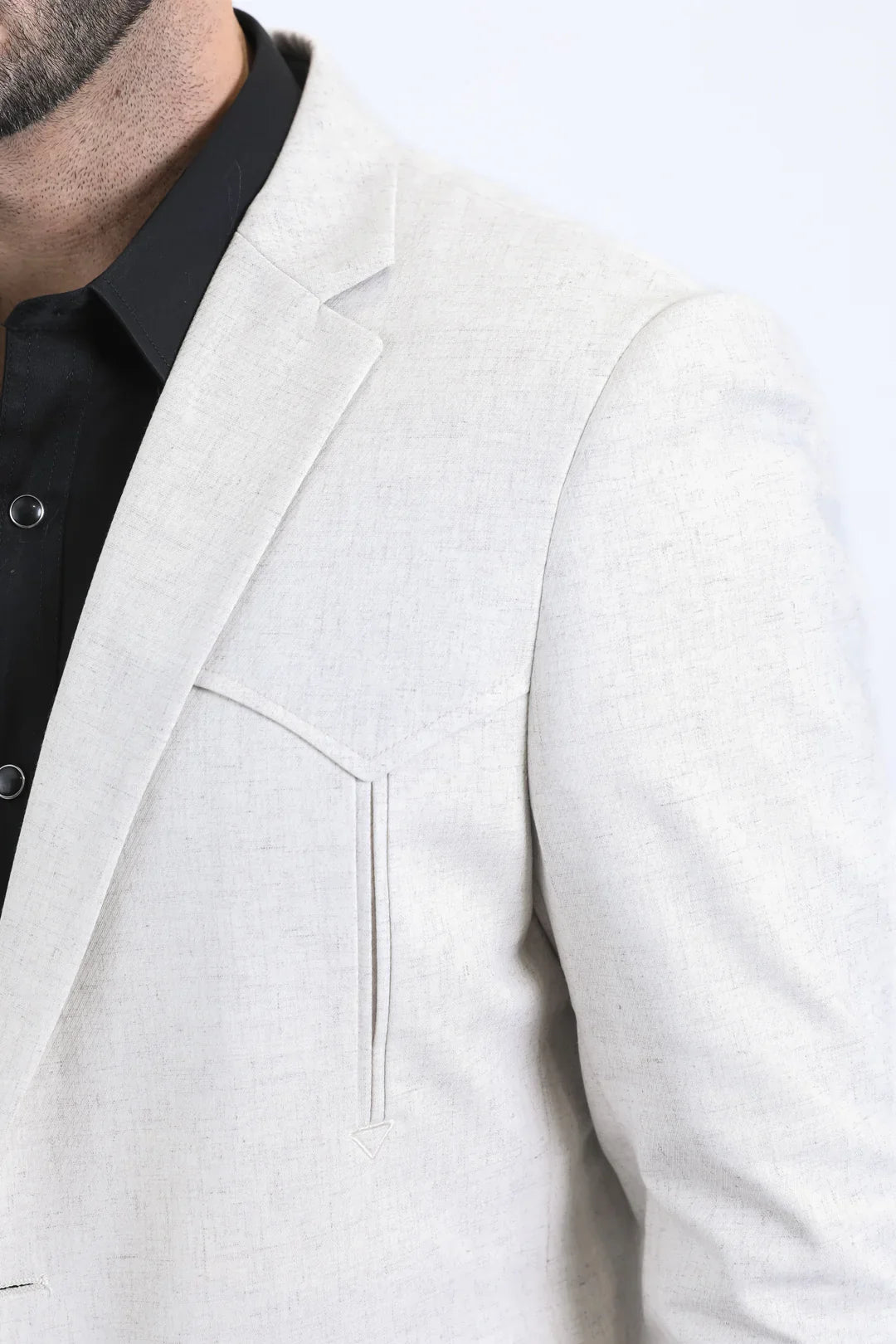Men's Platini Beige Western Blazer BLW10523