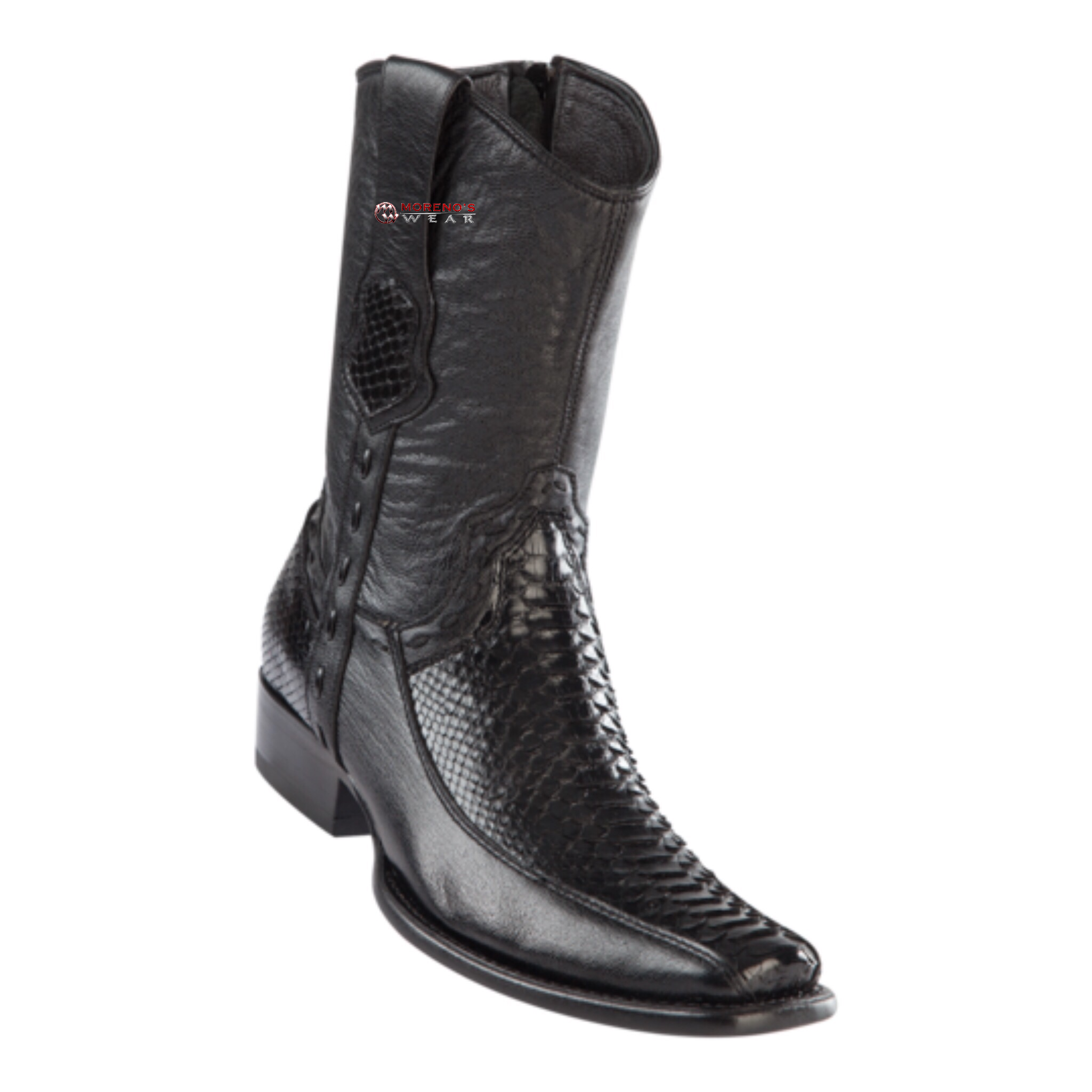 Men's Wild West Python With Deer Ankle Boots Dubai Toe