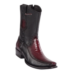 Men's Wild West Ostrich Leg With Deer Ankle Boots Dubai Toe