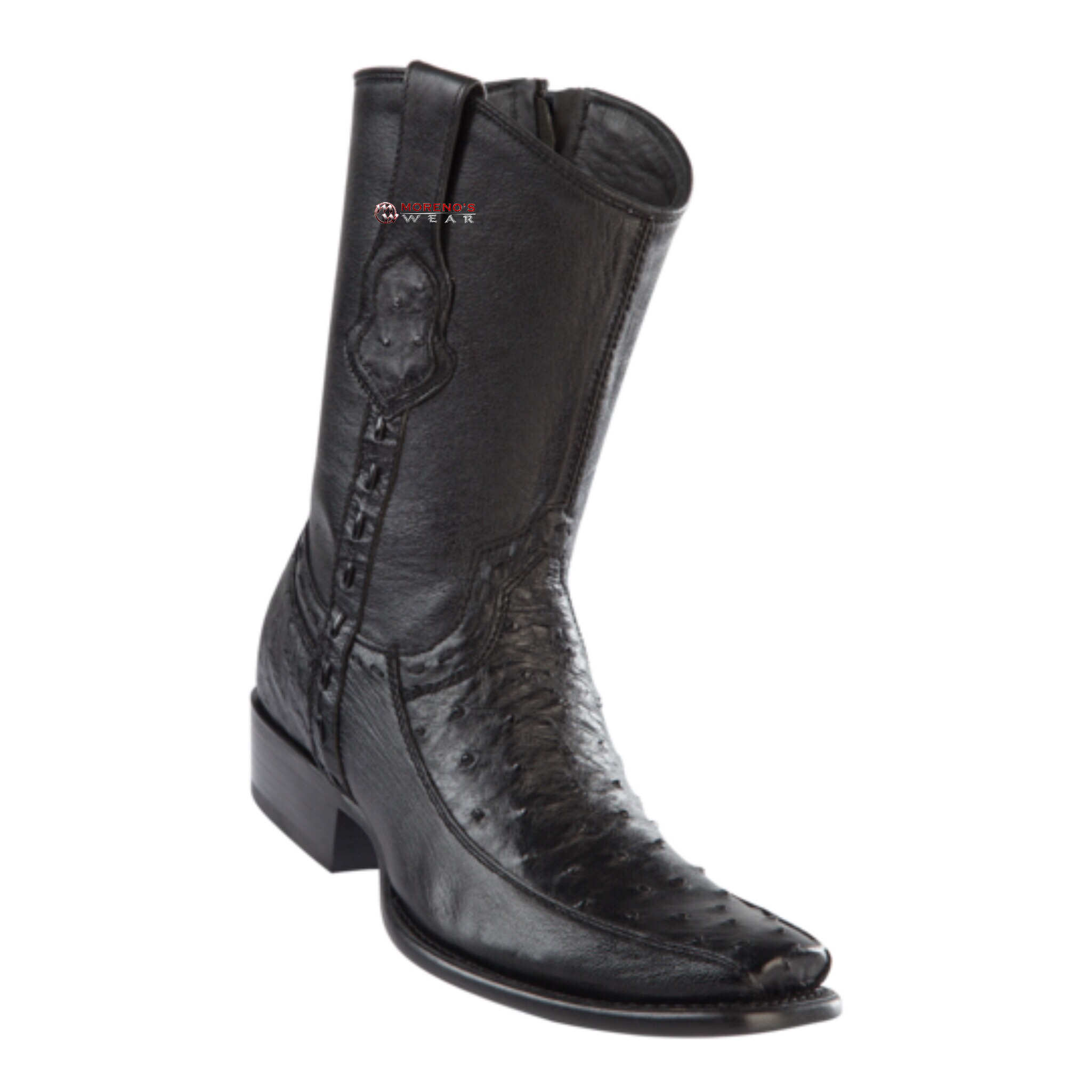 Men's Wild West Ostrich With Deer Ankle Boots Dubai Toe
