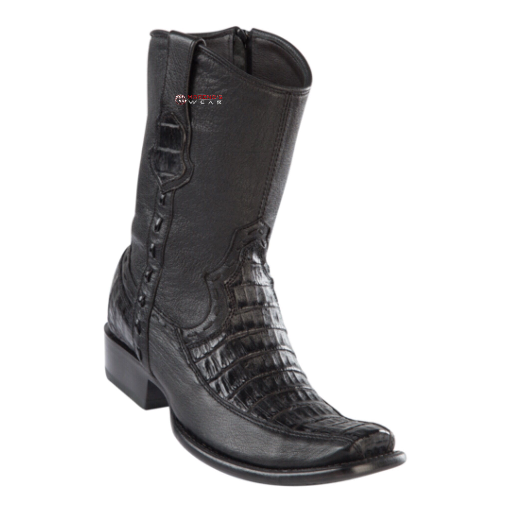 Men's Wild West Caiman Belly With Deer Ankle Boots Dubai Toe