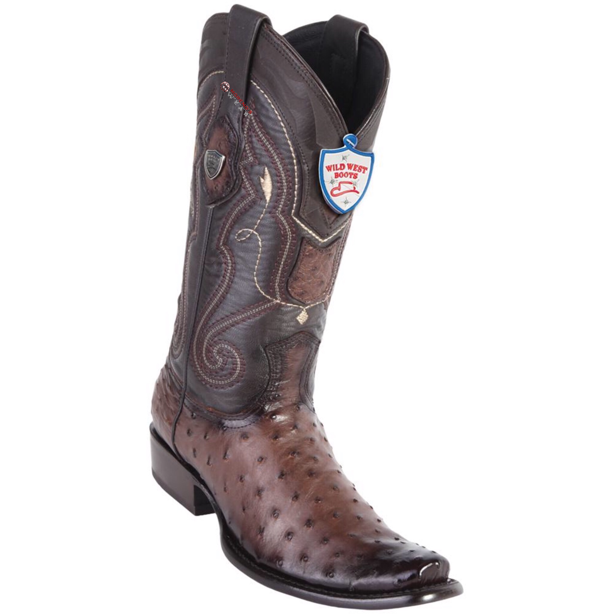 Men's Wild West Ostrich Boots Dubai Toe