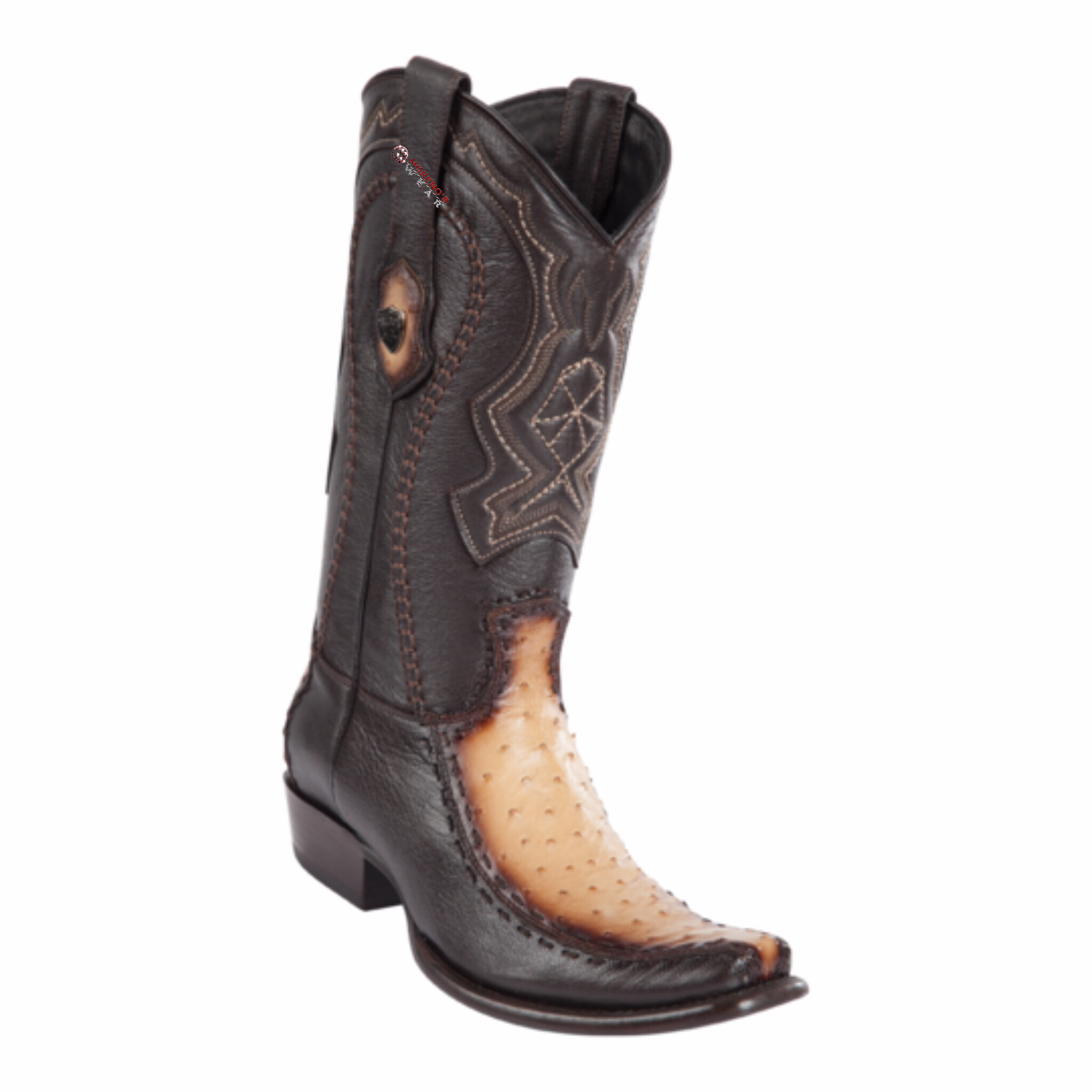 Men's Wild West Ostrich With Deer Boots Dubai Toe