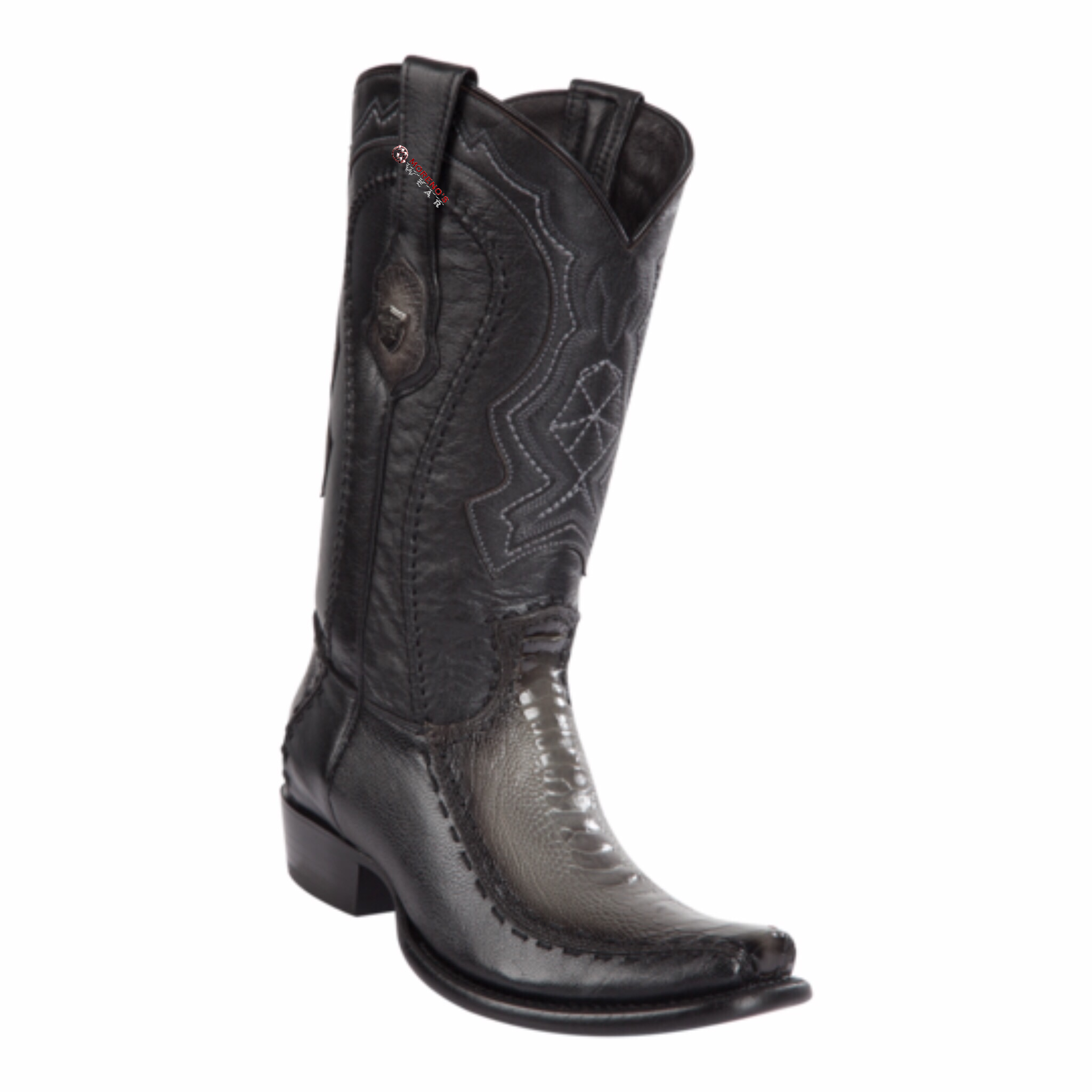 Men's Wild West Ostrich Leg With Deer Boots Dubai Toe