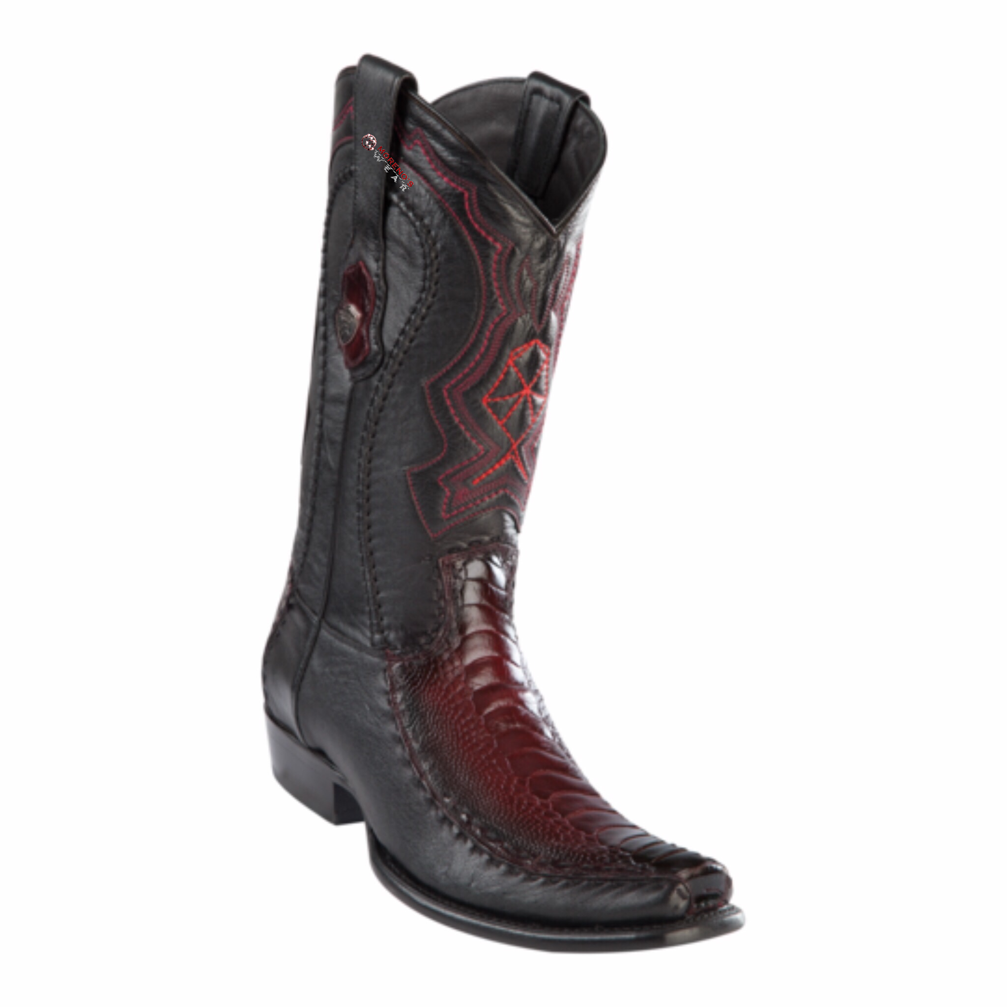 Men's Wild West Ostrich Leg With Deer Boots Dubai Toe