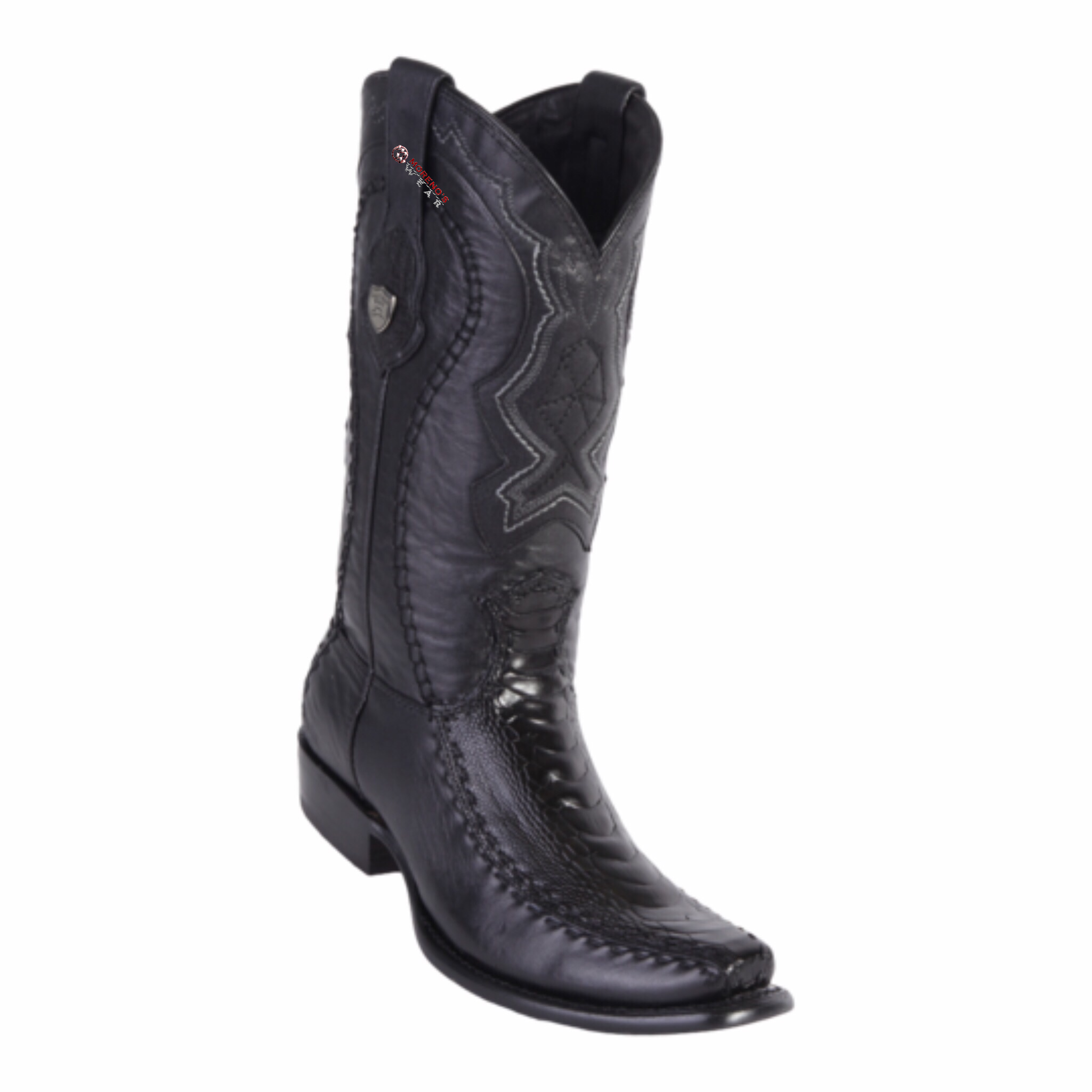 Men's Wild West Ostrich Leg With Deer Boots Dubai Toe