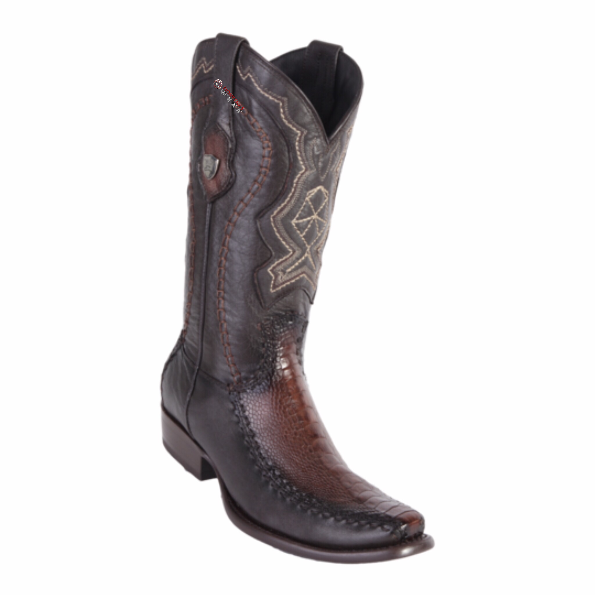 Men's Wild West Ostrich Leg With Deer Boots Dubai Toe