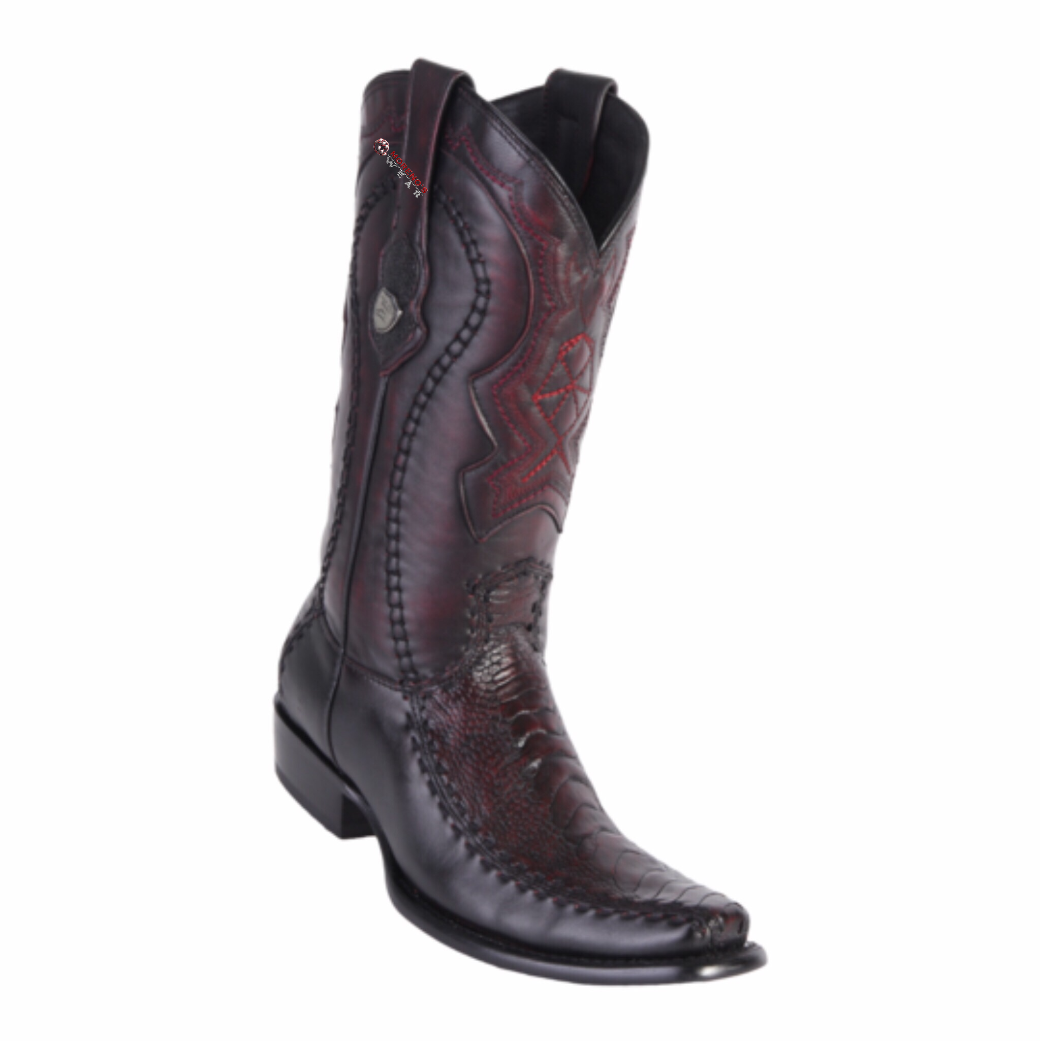 Men's Wild West Ostrich Leg With Deer Boots Dubai Toe