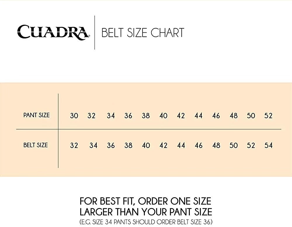 Men's Cuadra Engraved Brown Leather Western Belt