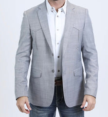 Men's Platini Werstern Silver Blazer