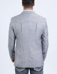 Men's Platini Werstern Silver Blazer