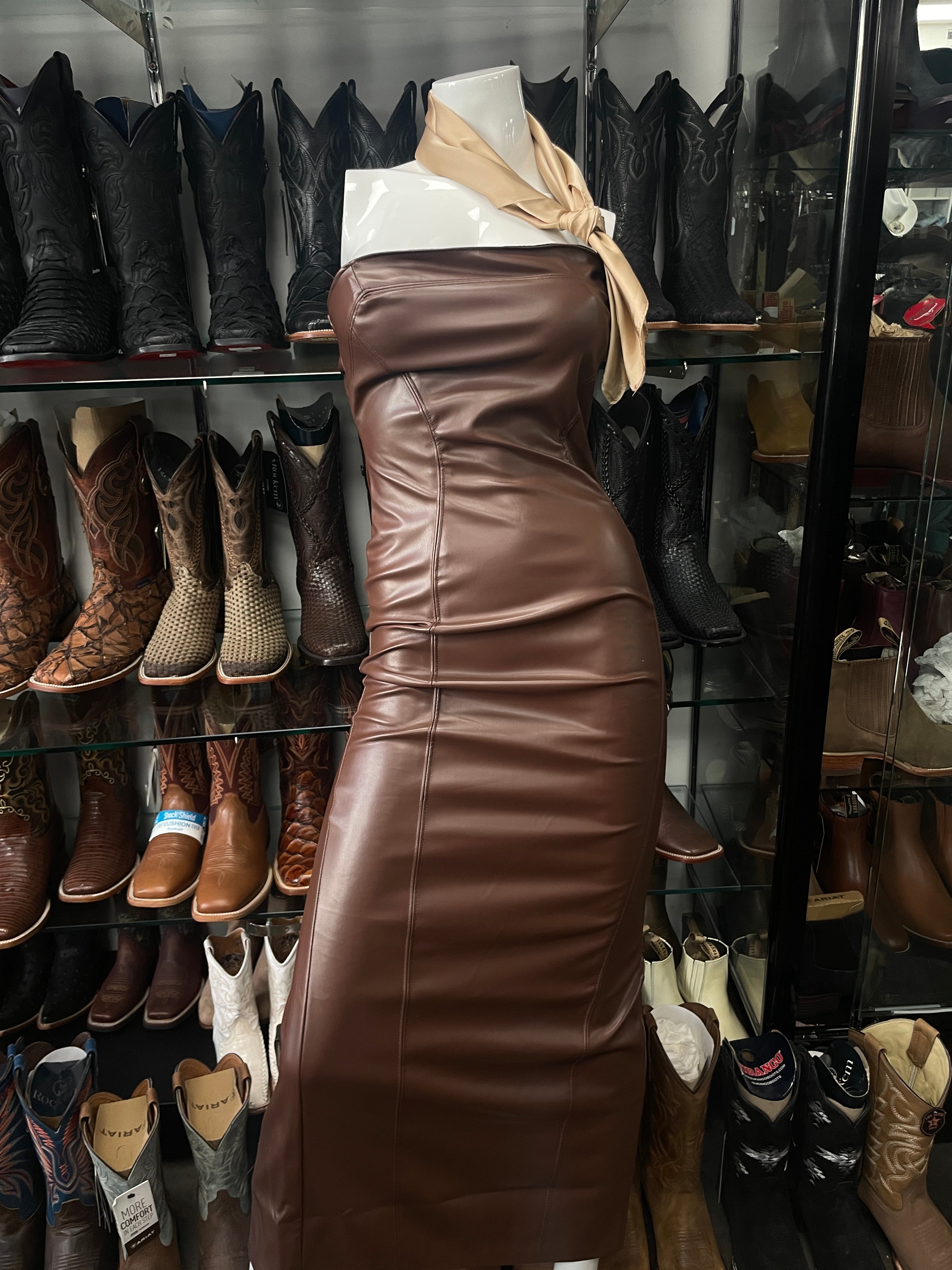 Mirka Vegan Leather Dress