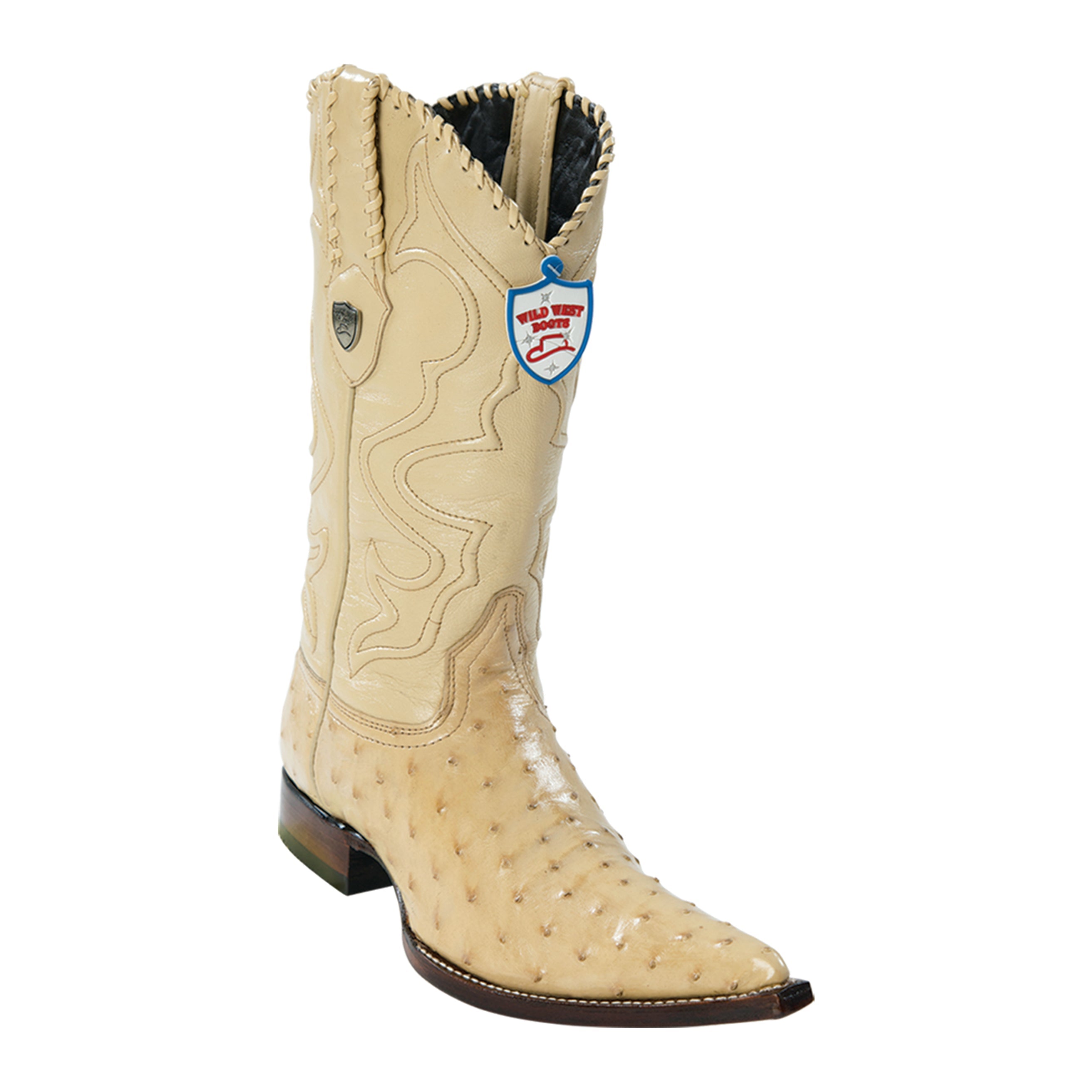 Men's Wild West Ostrich Boots 3x Toe
