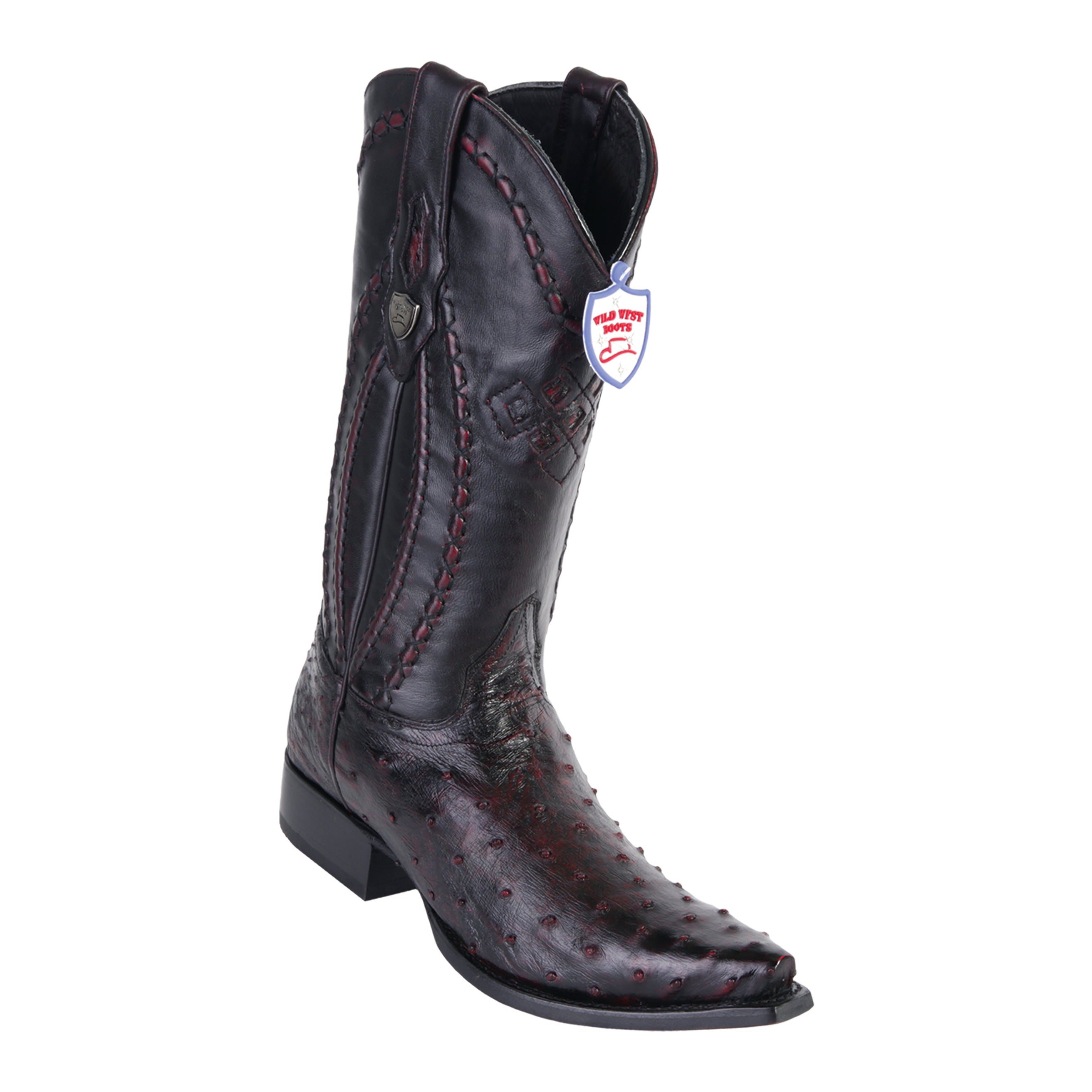 Men's Wild West Ostrich Boots Snip Toe