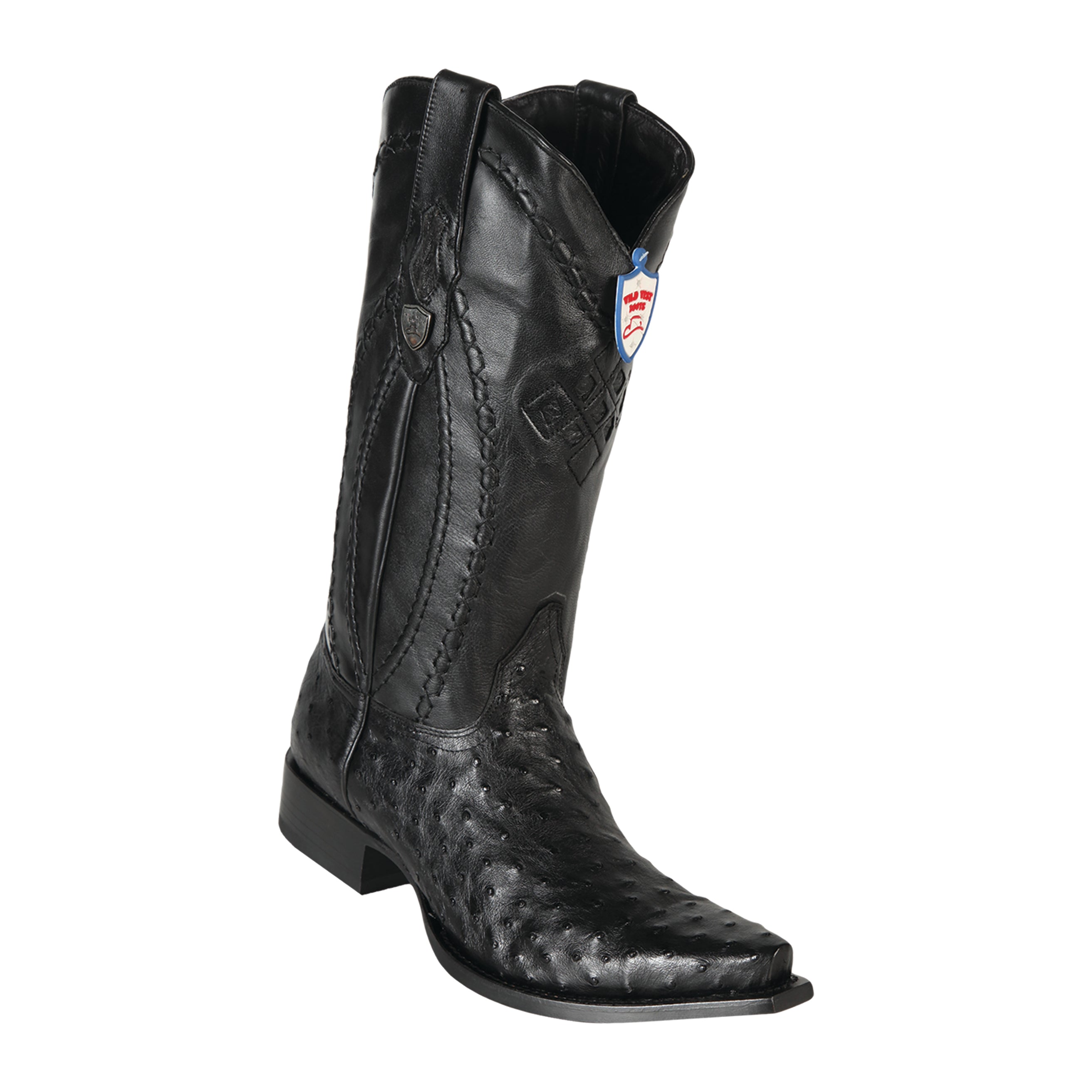Men's Wild West Ostrich Boots Snip Toe