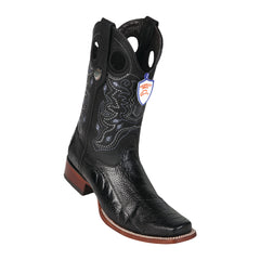 Men's Wild West Ostrich Leg Boots Square Toe