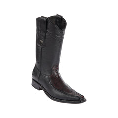 Men's Wild West Ostrich Leg With Deer Boots European Square Toe