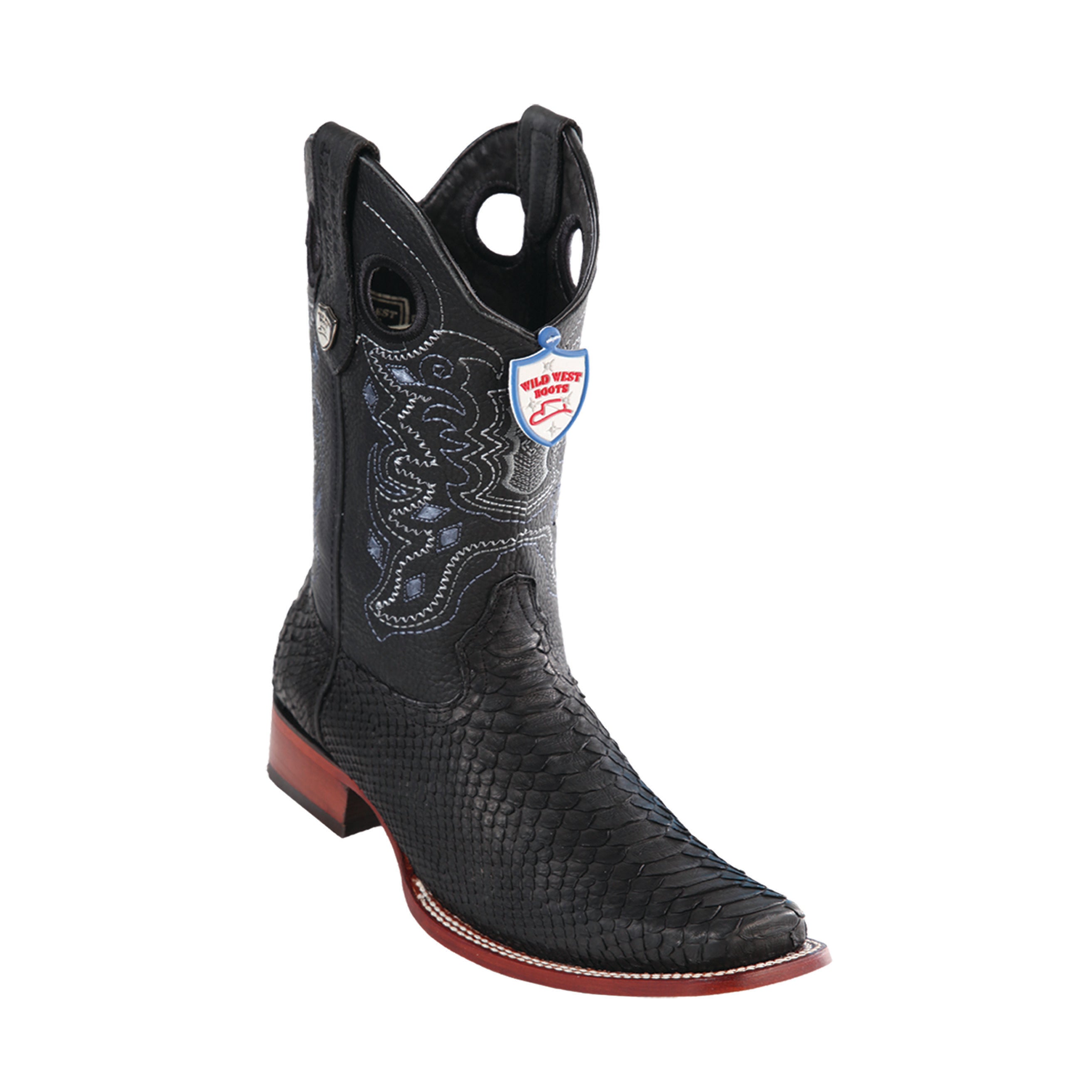 Men's Wild West Python Boots Square Toe