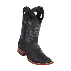 Men's Wild West Python Boots Wide Square Toe