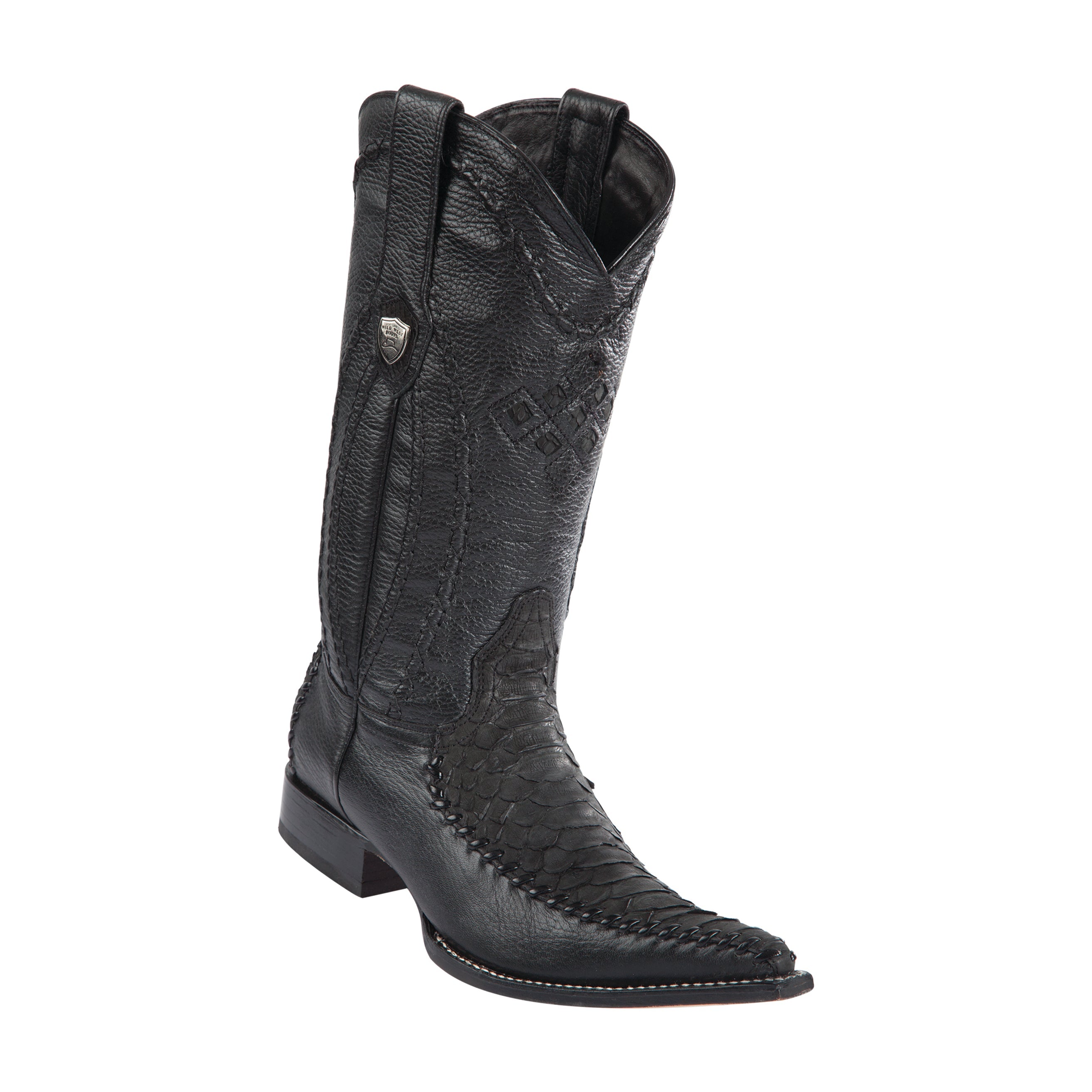 Men's Wild West Python With Deer Boots 3x Toe