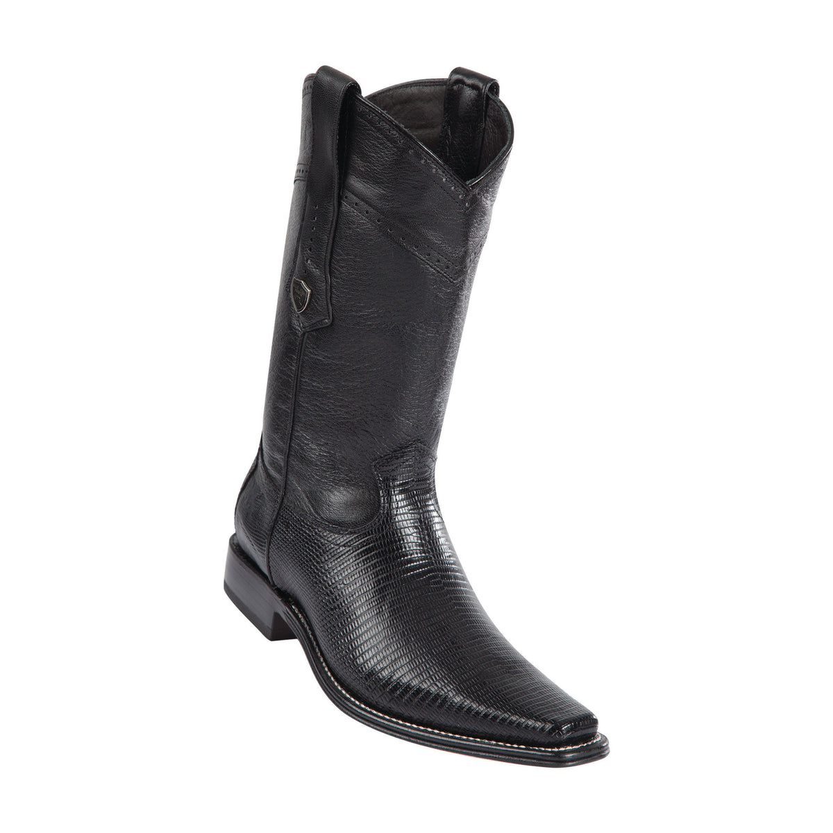 Men's Wild West Ring Lizard Boots European Square Toe