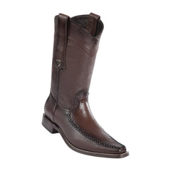 Men's Wild West Ring Lizard With Deer Boots European Square Toe