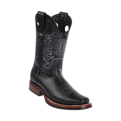 Men's Wild West PullUp With Rubber Sole Boots Square Toe