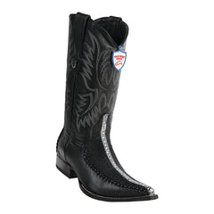 Men's Wild West Stingray Rowstone With Deer Boots 3x Toe