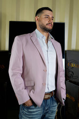 Men's Retro Rosa Pastel Saco