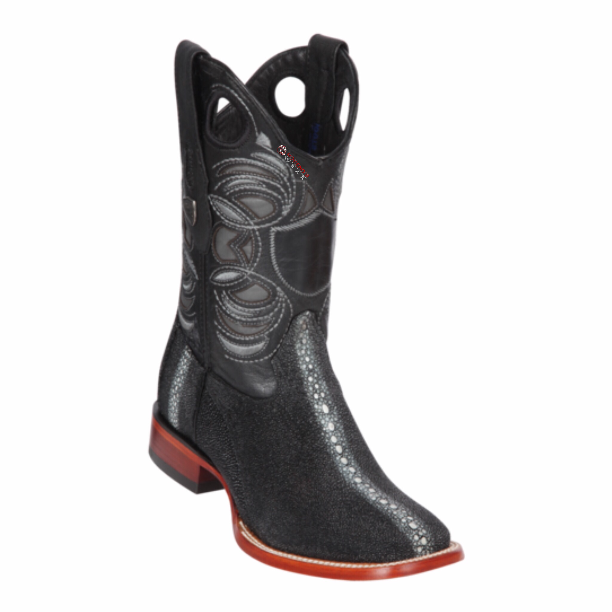Men's Wild West Stingray Rowstone Boots Wide Square Toe