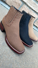 Women's Los Altos Taupe Nobuck Ankle Boots