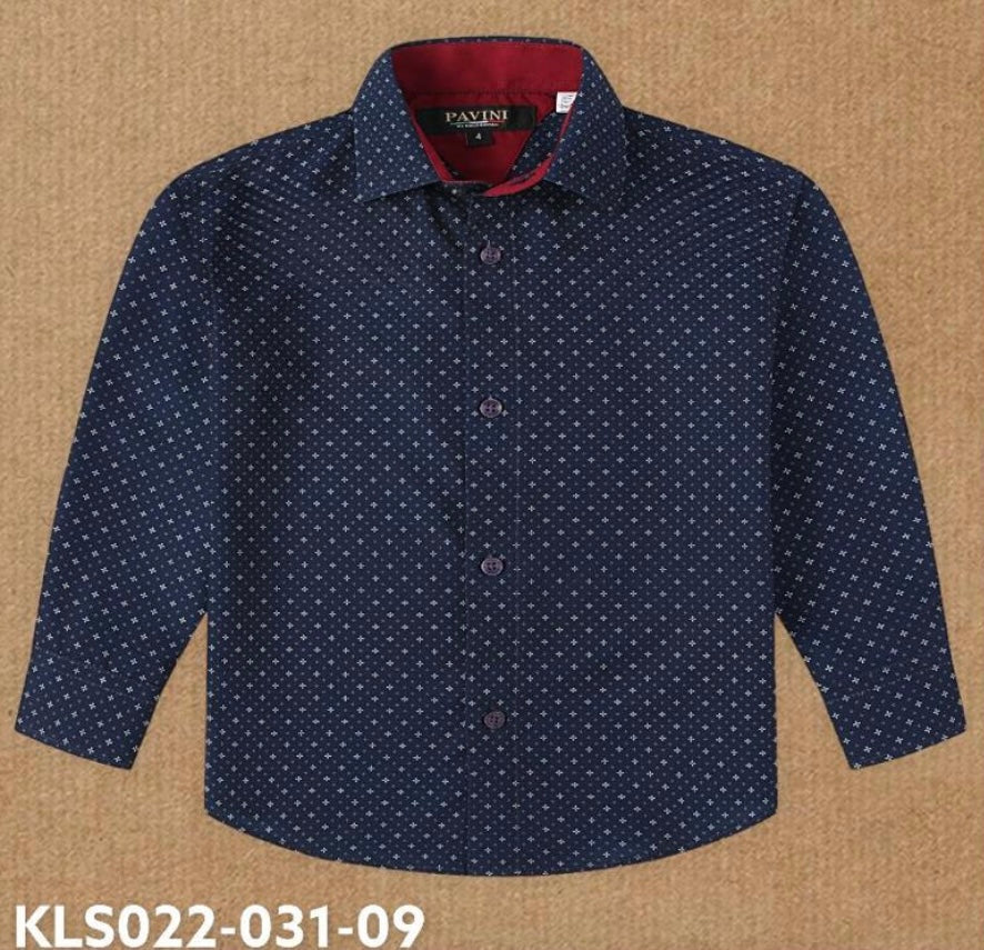 Jesús Navy Blue Dress Shirt