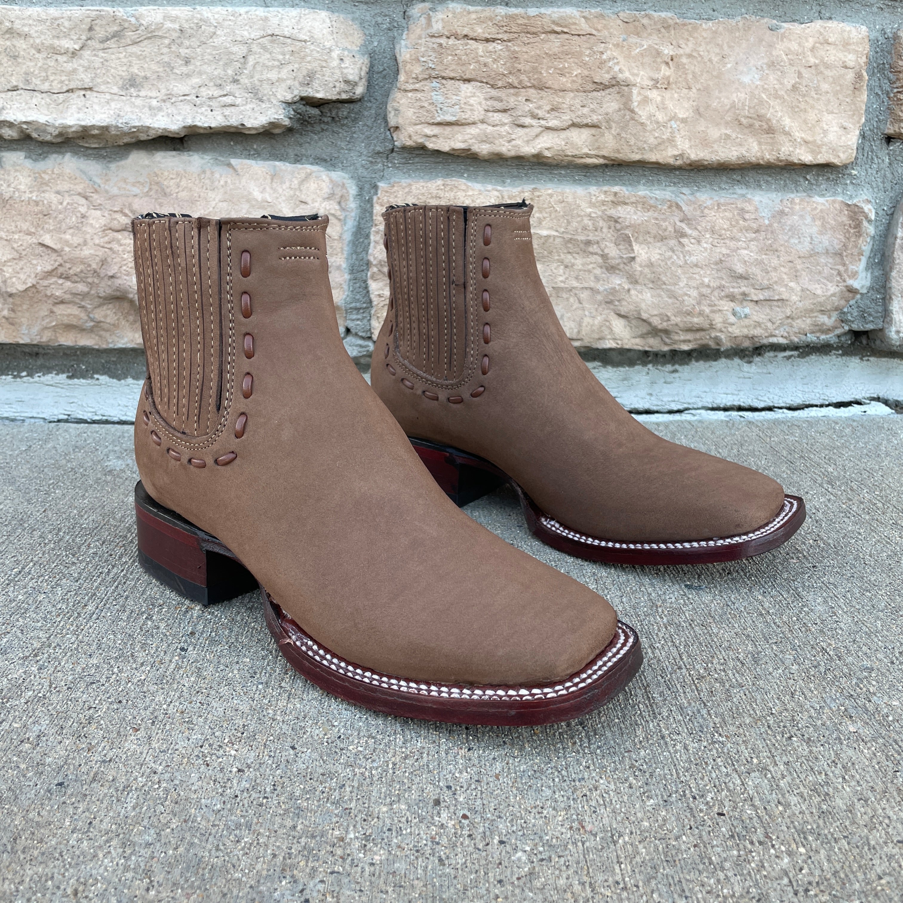 Women's Los Altos Taupe Nobuck Ankle Boots