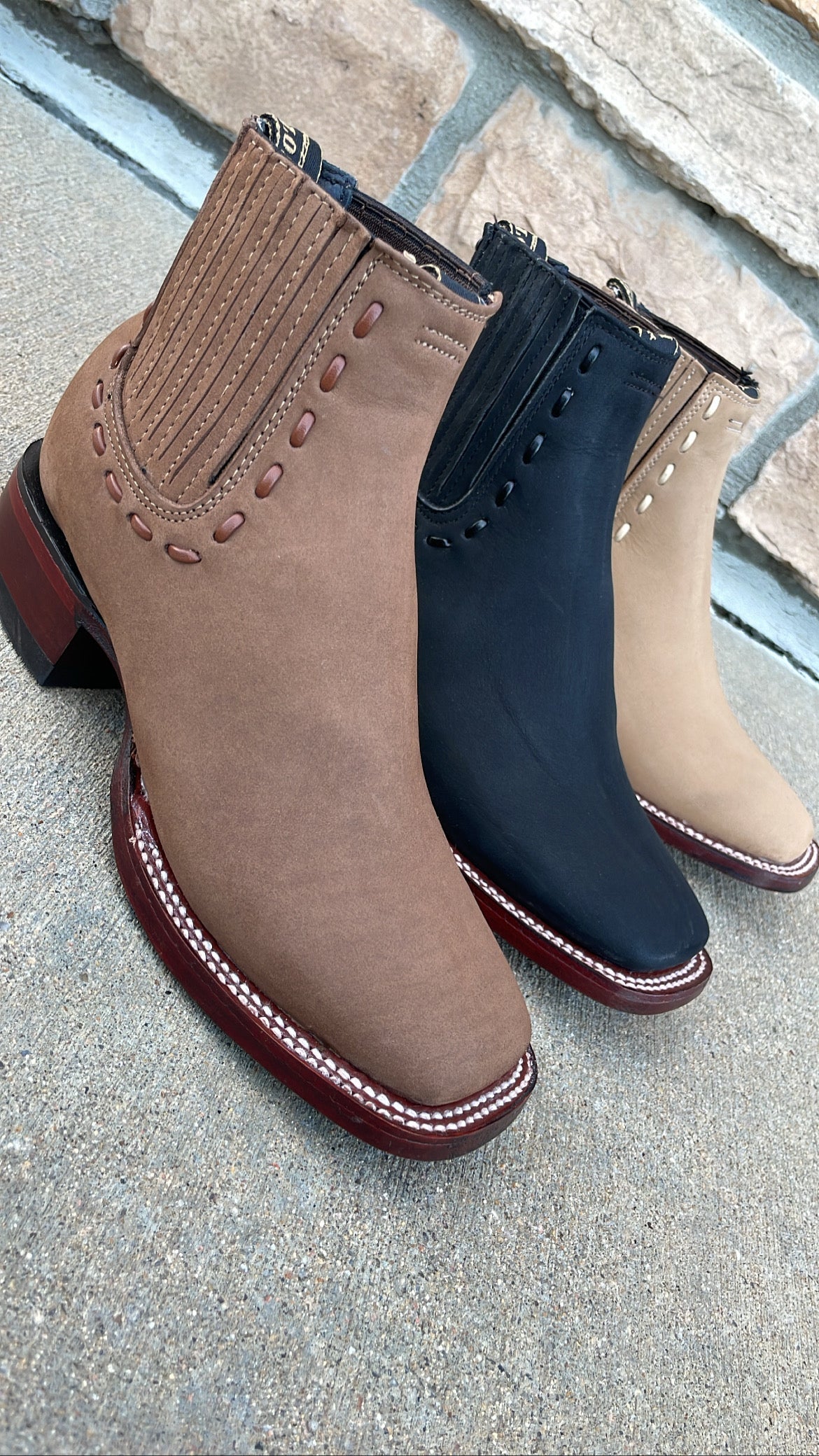 Women's Los Altos Taupe Nobuck Ankle Boots