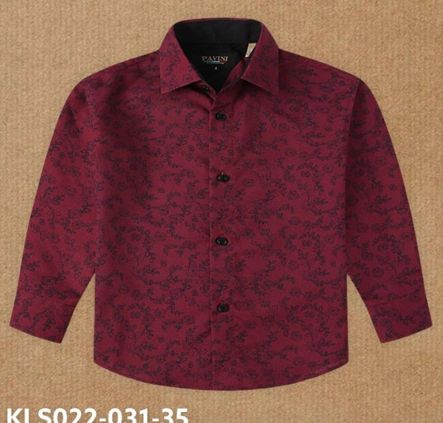 Julio Burgundy Dress Shirt